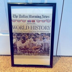Texas Rangers Wall Decor plastic frame size 19 length 13 height